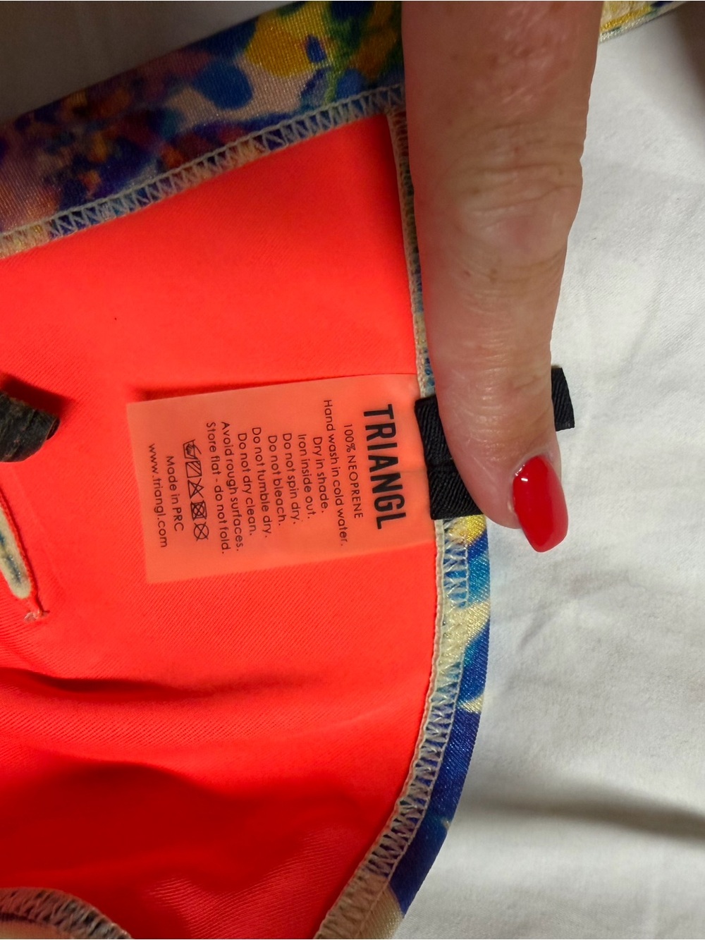 triangl swimwear Neon Coral & Flower Bikini - Picture 10 of 12